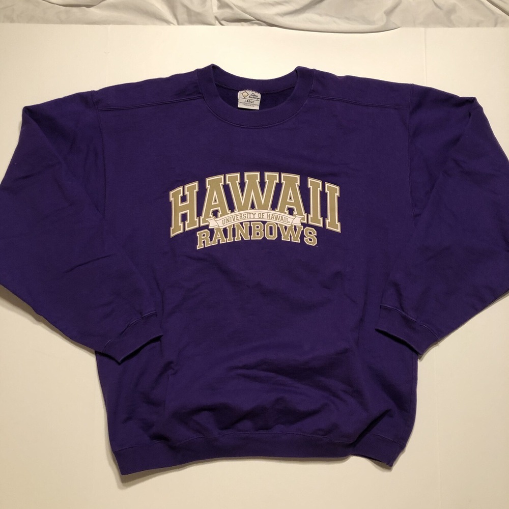 Hawaii Rainbows The Cotton Exchange Vintage  Crewneck Size Large Purple